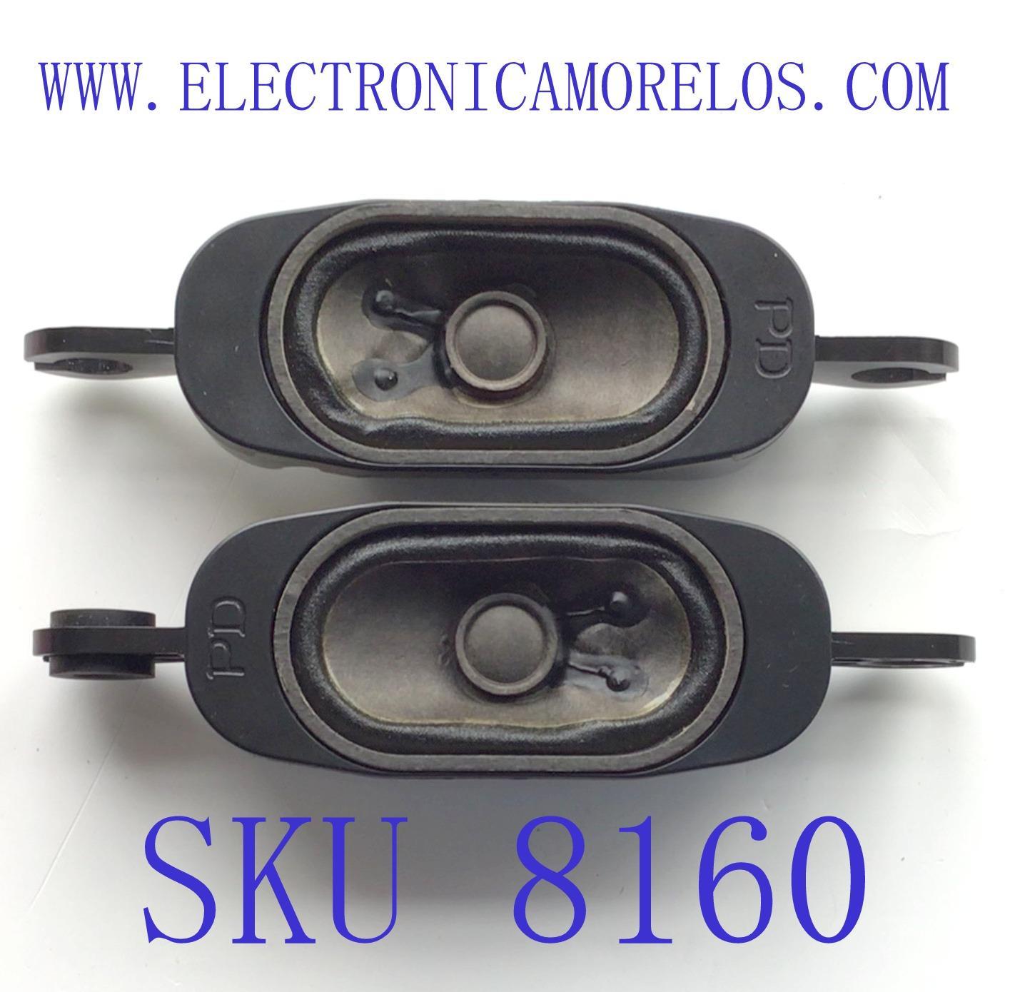 KIT DE BOCINAS PARA TV WBOX (2 PZ) / NUMERO DE PARTE PD-1701002 / 8Ω 10W / MODELO 0E-43LED4K	
